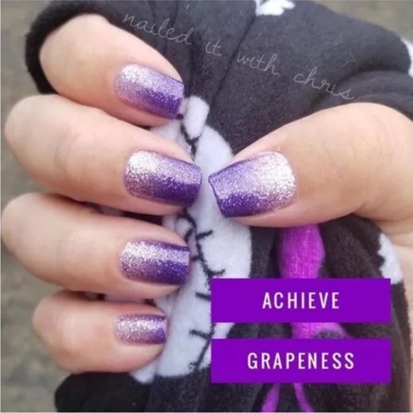 *Retired* Color Street: Achieve Grapeness (Petite) | Purple Gradient Glitter - Picture 8 of 14